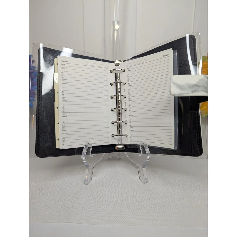 Filofax Pocket Patterns Organizer - Marble, White, Swirl, 2026 NWT